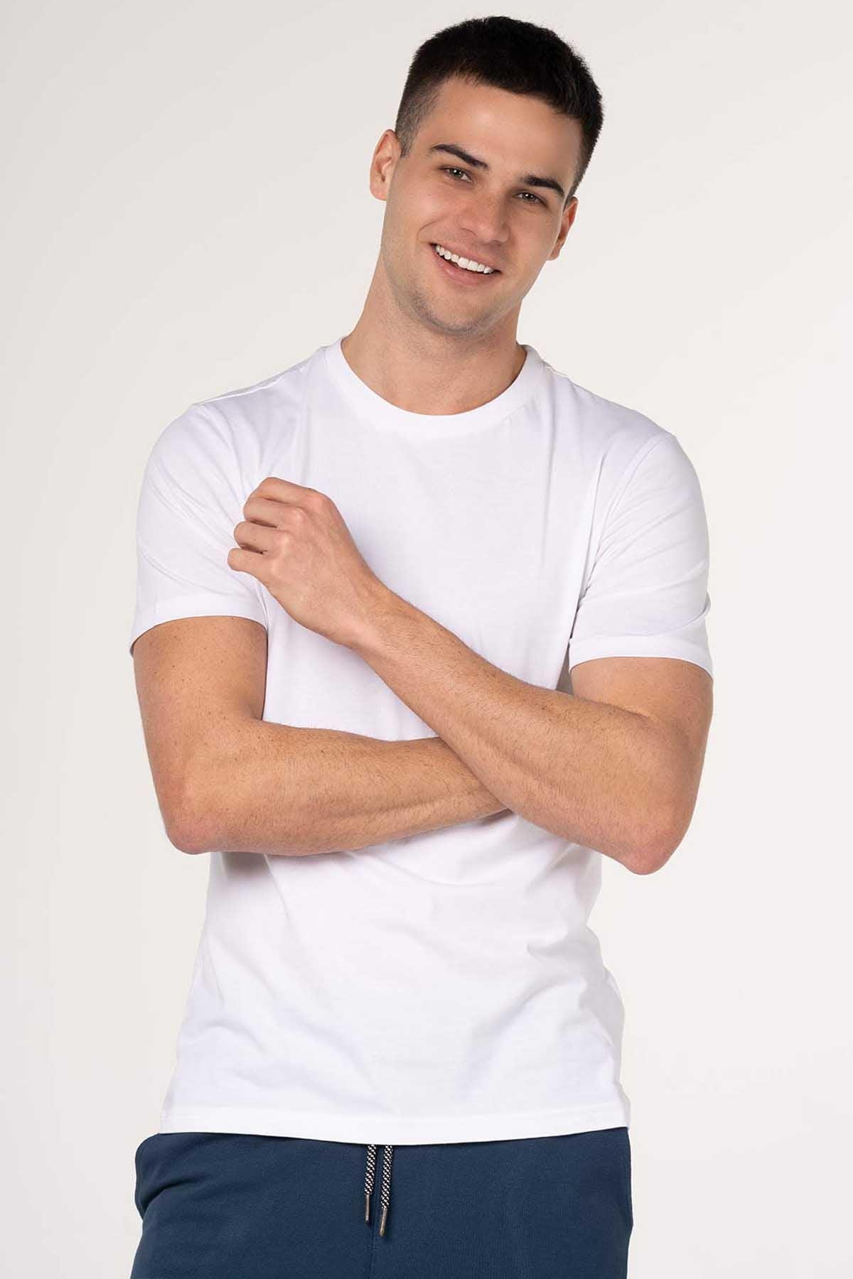 Solid T-Shirt For Men - White